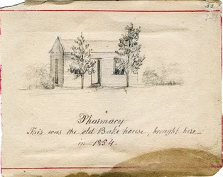 Apotheke auf dem Gelände der Schwestern der Vorsehung von Saint Mary-of-the-Woods, Indiana